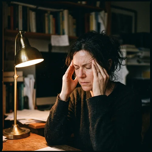 Fotografía realista sobre biodescodificación de Sinusitis Crónica y Dolor Sinusal